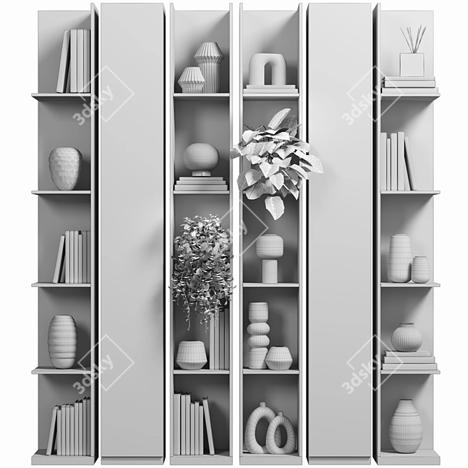 Versatile Modular Bookcase Cabinet 3D model image 4