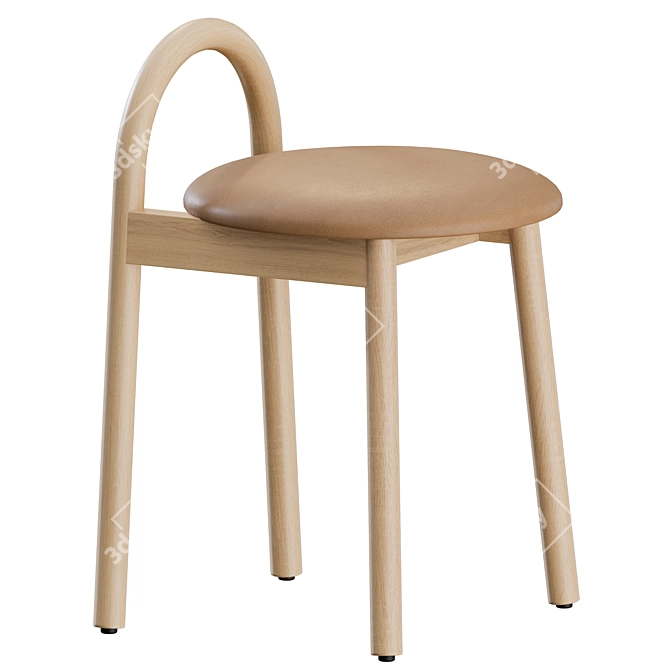 Sleek Bobby Low Stool Design 3D model image 5