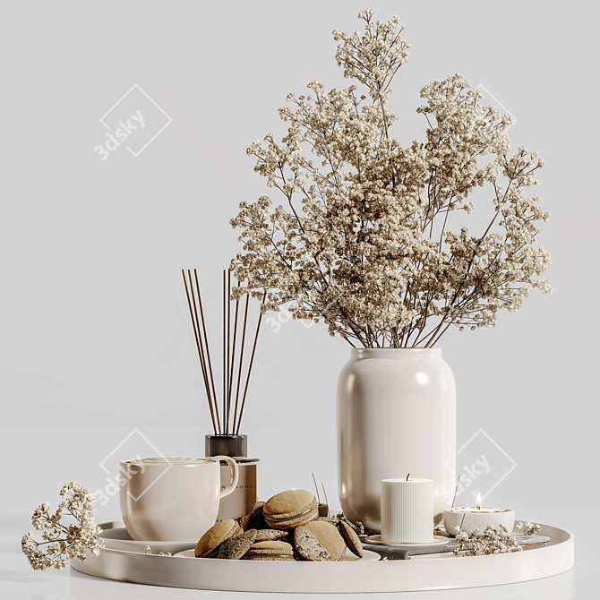 Elegant Decor Set 137 3D model image 3