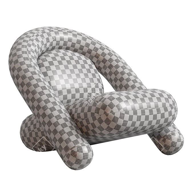 Modern BUN Armchair: 3D Model 3D model image 6