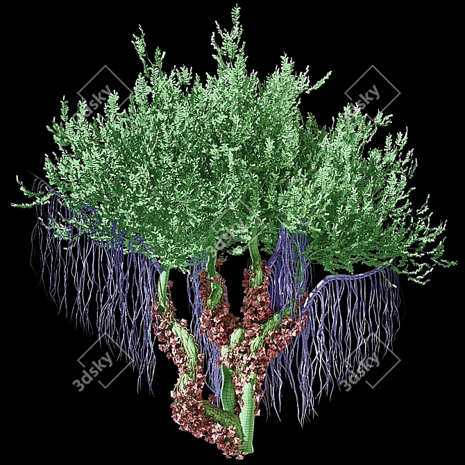 Jungle Tree & Ivy Parts 3D model image 8