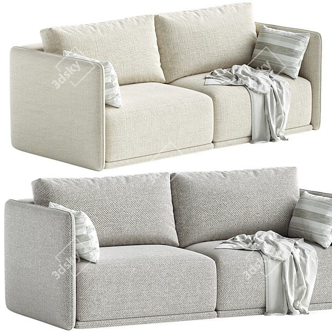 Ford 2 Seater Sofa Model 3D model image 1
