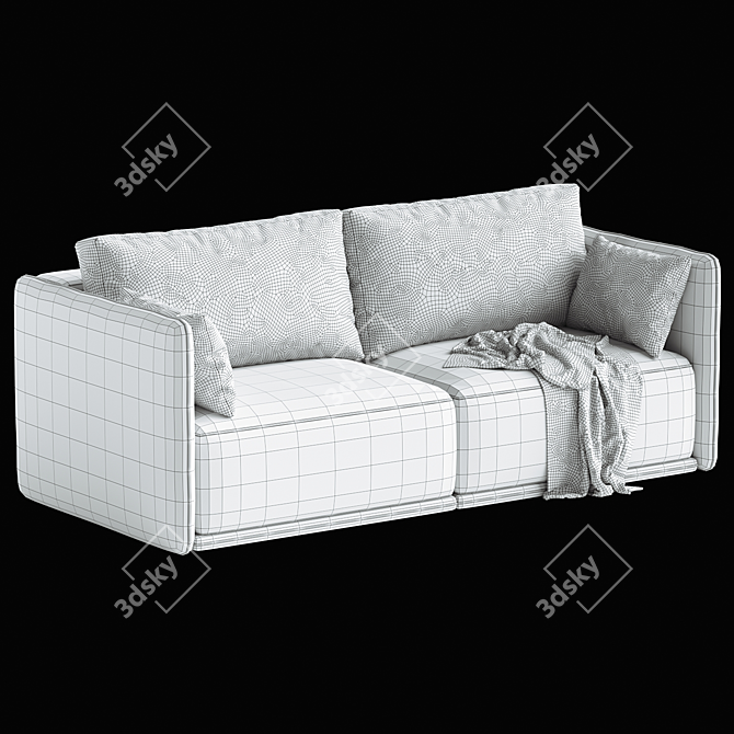 Ford 2 Seater Sofa Model 3D model image 4