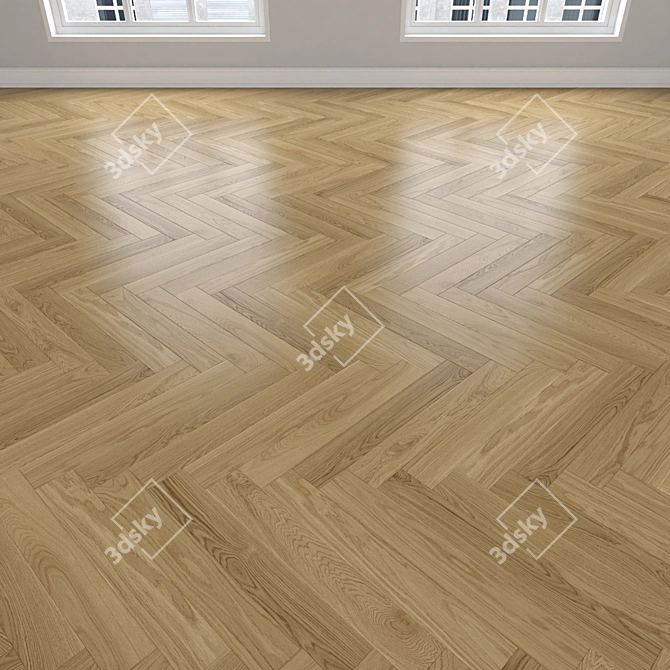 Oak Wood Flooring Collection 3D model image 3