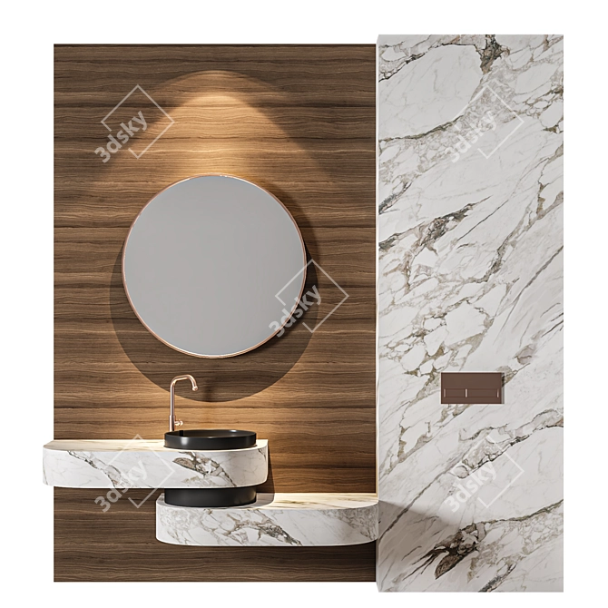 Luxury 3D Bathroom Design Package 3D model image 1