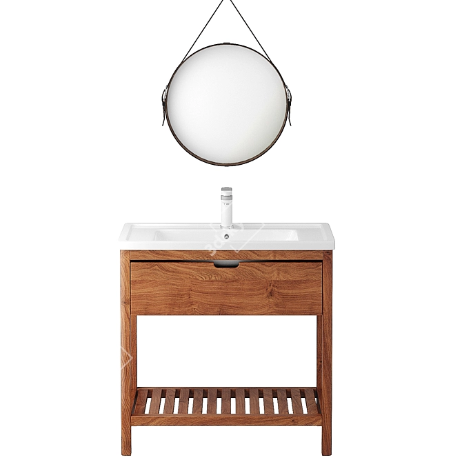 Country Provence Bathroom Set 3D model image 2