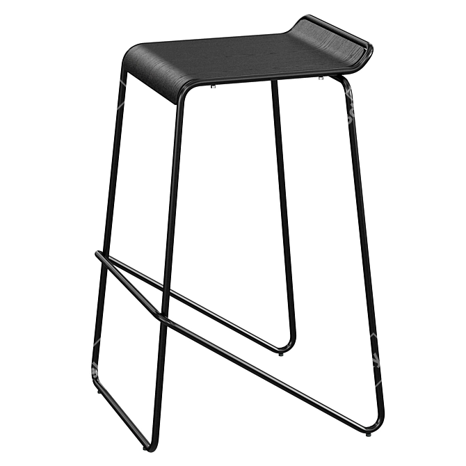 Modern Minimalist Navy Barstool, 2015 3D model image 1