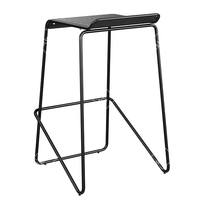 Modern Minimalist Navy Barstool, 2015 3D model image 4