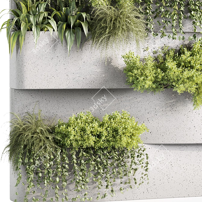 Premium Hanging Vertical Garden Plants 3D model image 3