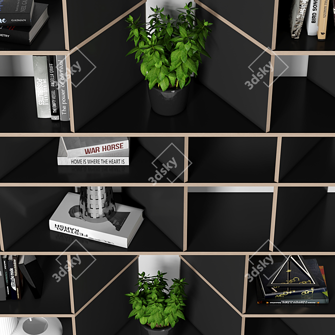 Customizable Modular Shelving Unit 3D model image 4