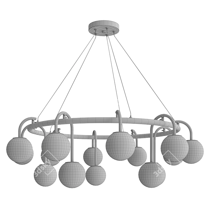 Sleek LULLA Pendant Light 3D model image 3