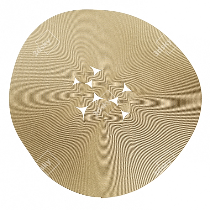 Magma Jute Round Rug, Versatile Sizes 3D model image 7