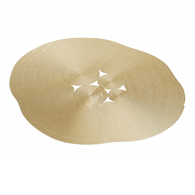Magma Jute Round Rug, Versatile Sizes 3D model image 1
