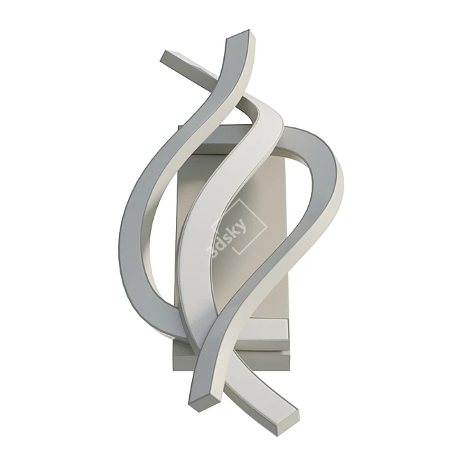 Modern Acrylic Wall Sconce Light 3D model image 3