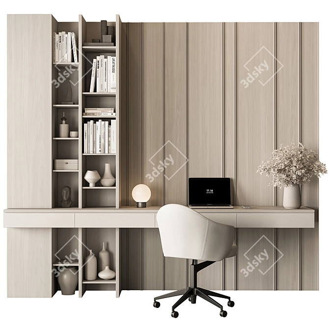 Modern Office Furniture Set 3D model image 1