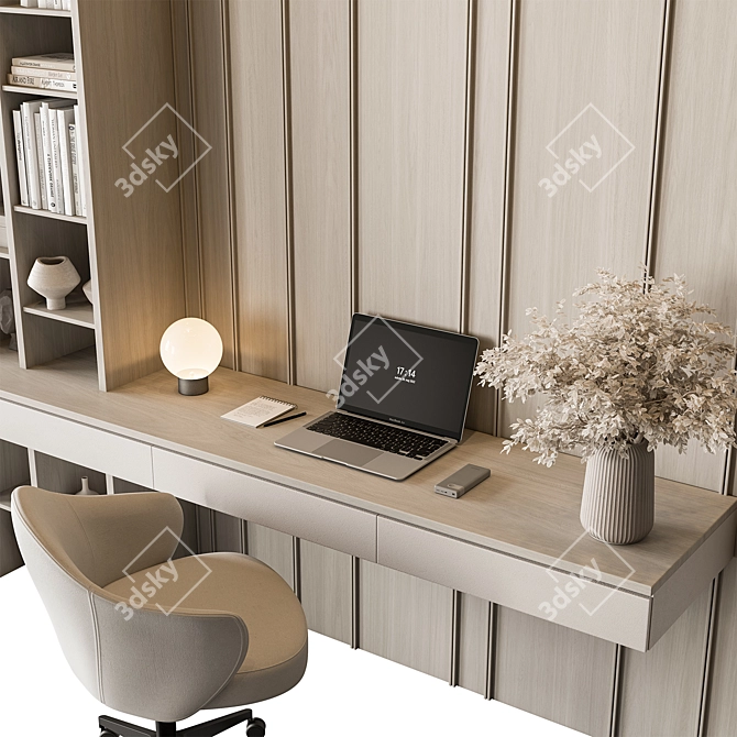 Modern Office Furniture Set 3D model image 3