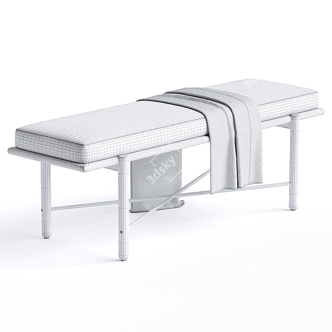 Sleek Modern Preston Bench 3D model image 3