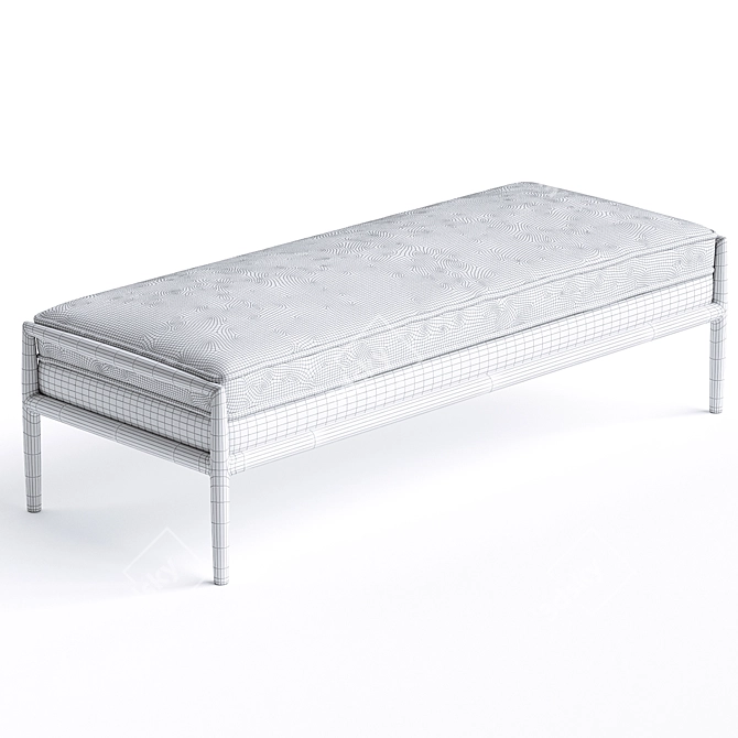 Modern Upholstered Mitsue Bench 3D model image 4