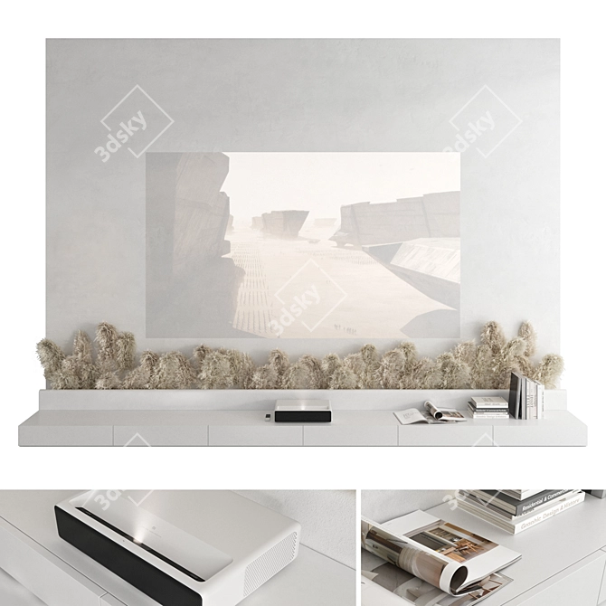 Premium Entertainment Set with Laser Projector 3D model image 8