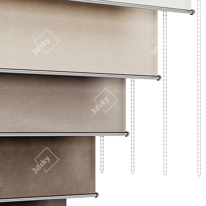  Modern Design Roller Blinds 3D 3D model image 5