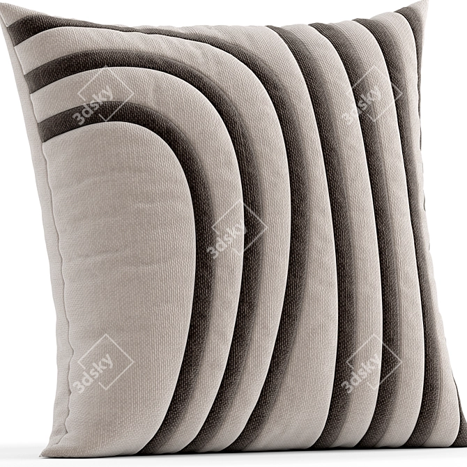 Elegant Decorative Cushion 26 3D model image 3