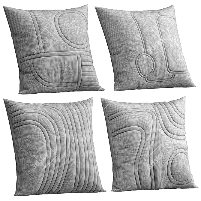 Elegant Decorative Cushion 26 3D model image 7