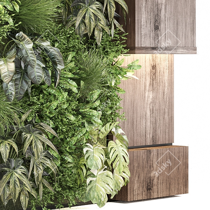 Vertical Garden Set 1338: Modern Indoor Wall Art 3D model image 3