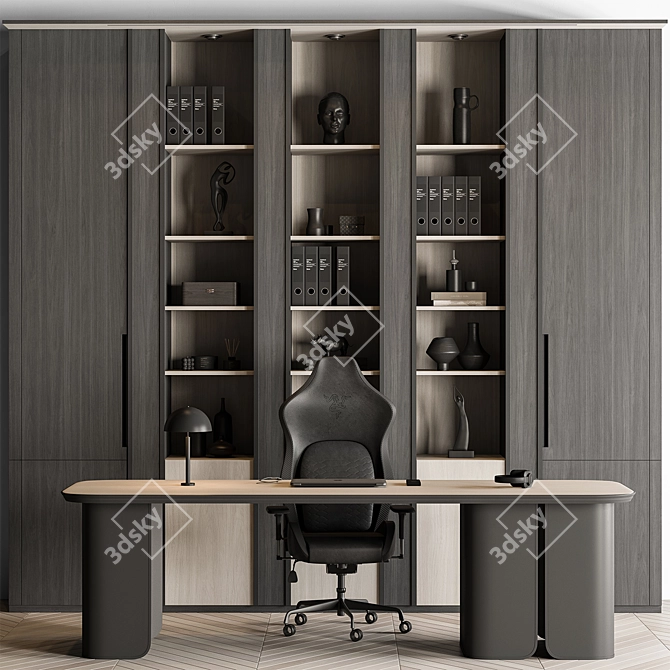 Executive Boss Desk 627 3D model image 1