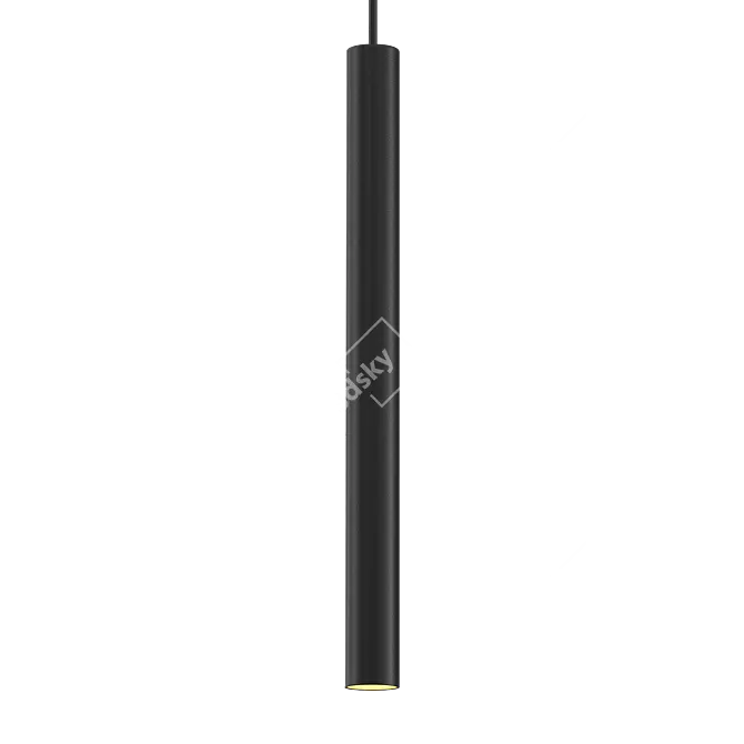 Compact LED Cylinder Pendant Light 3D model image 1