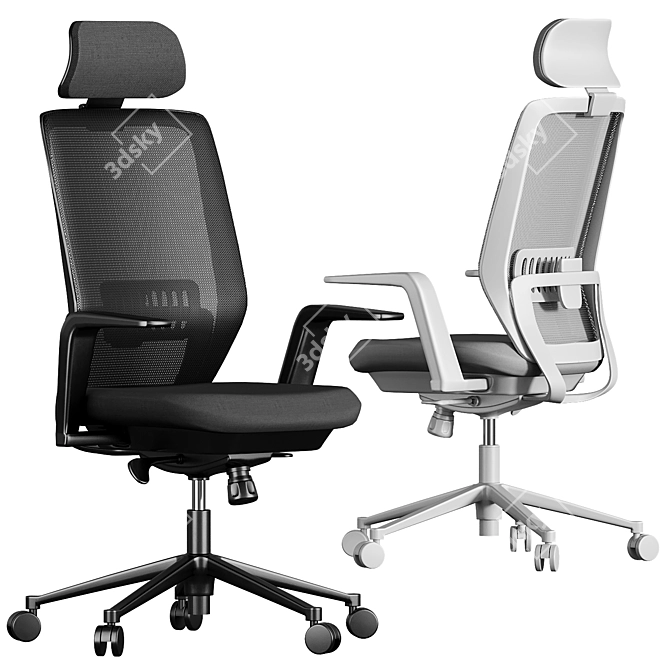 Premium Office Chair 3D Model 3D model image 1