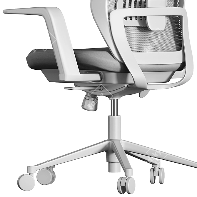 Premium Office Chair 3D Model 3D model image 4