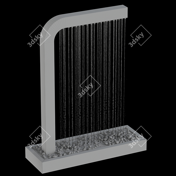 Product Description Translation: Waterfall fountains with a beautiful rendering.

Title: Elegant Waterfall Fountains Bliss 3D model image 3