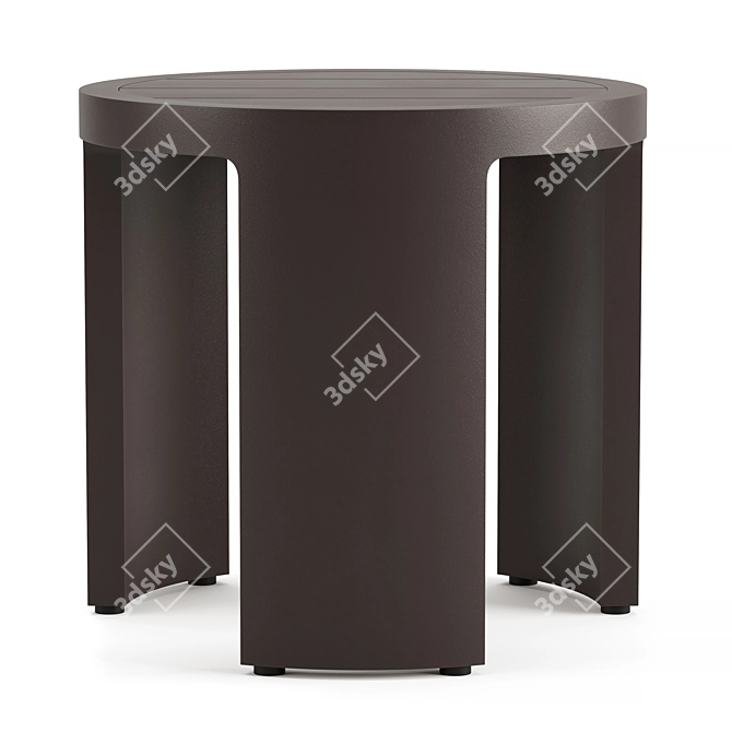 Bronte Aluminum Side Table, 18" Height 3D model image 2