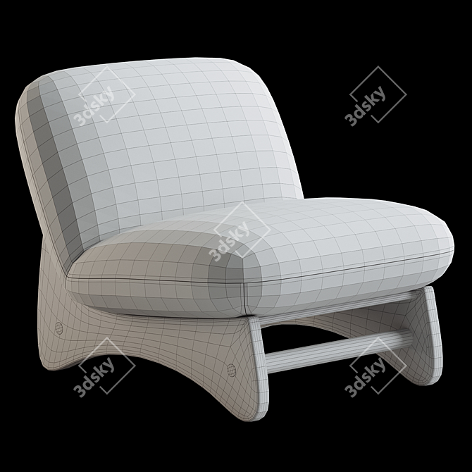 Astra Green Accent Chair 3D model image 5