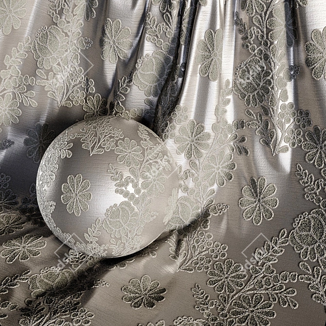 Jacquard Brocade Fabric Set 3D model image 3