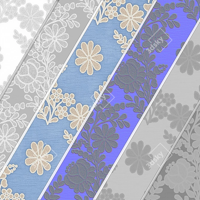 Jacquard Brocade Fabric Set 3D model image 7