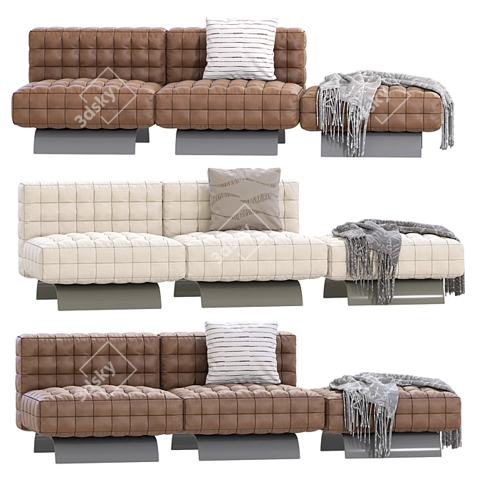 Modern Minotti Twiggy Modular Sofa 3D model image 9