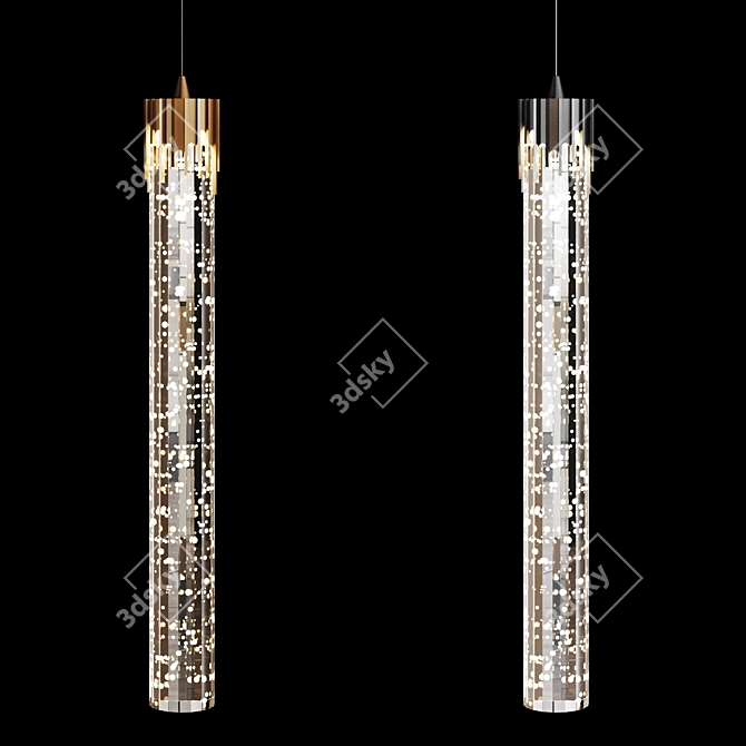 Elegant Crystal Pendant Lighting 3D model image 2