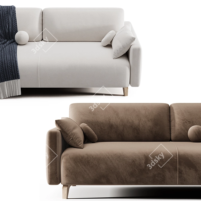 Modern Lieri Sofa with UV Mapping 3D model image 17