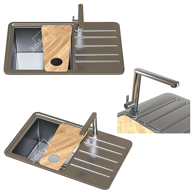 Alveus Set3 Sinks Collection 3D model image 1