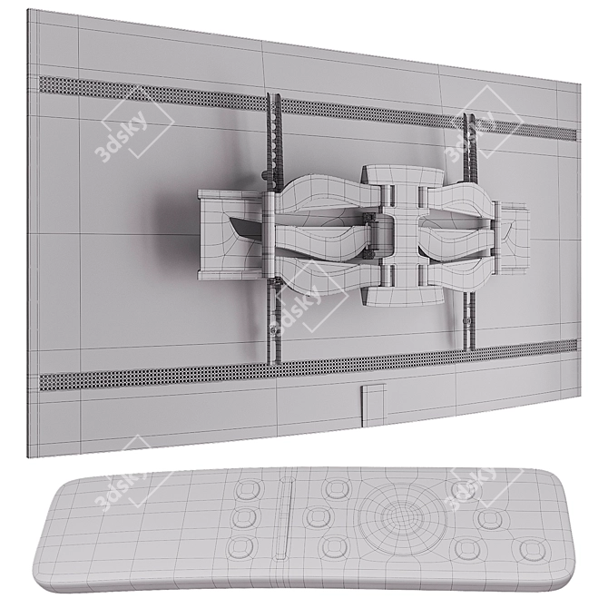 Samsung RU7400 3D Model FBX 3D model image 4