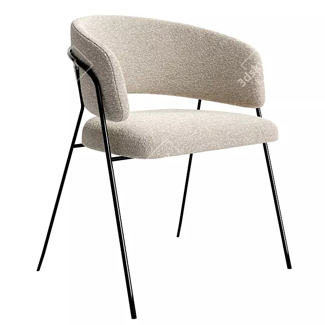 Elegant Balia Connudia Chair Design 3D model image 1