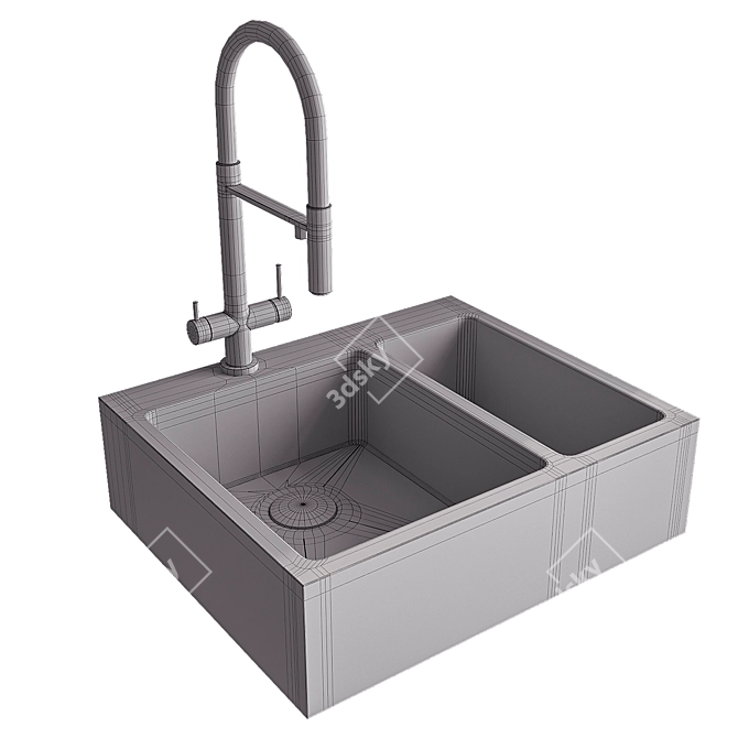 AKISAME Sink 3D Model FBX 3D model image 4