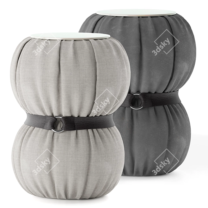 Modern GUCCINO Pouf by Tomasella 3D model image 1