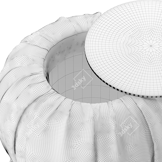 Modern GUCCINO Pouf by Tomasella 3D model image 9