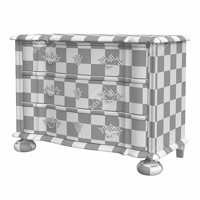 Luxury Gustave III Chest Drawers 3D model image 7