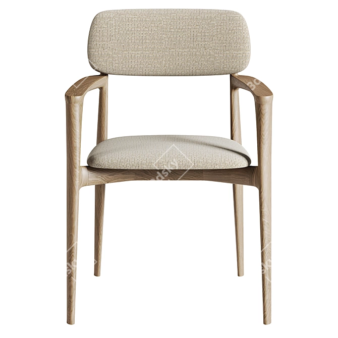 Sleek Poliform CURVE Dining Chair 3D model image 5