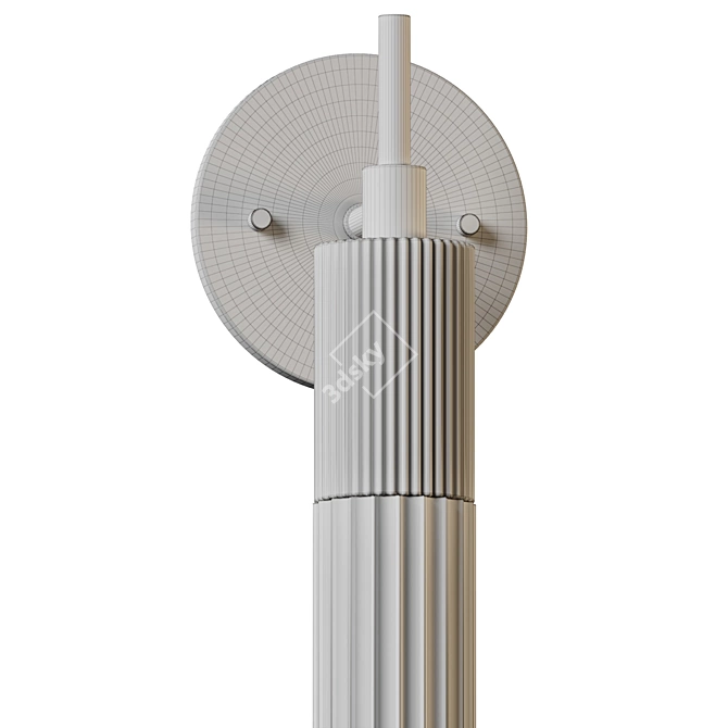 Reeds LED Wall Sconce Brushed Aluminum 3D model image 2