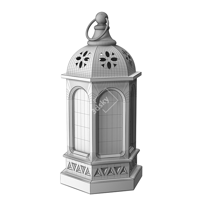 Eastern Style Decorative Lantern 3D model image 3