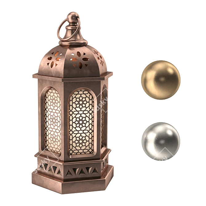 Eastern Style Decorative Lantern 3D model image 4